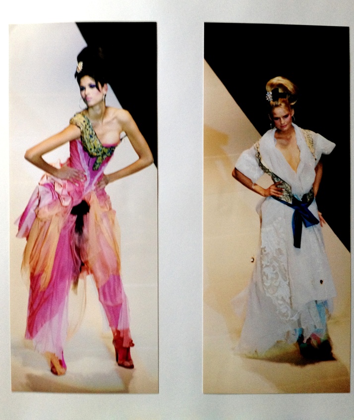 Lacroix couture show. You may recognize the dress on the right, as  Uma Thurman wore it to the Oscars. Everyone hated it but I never did because I remembered how good it looked on the model. Dubai, 2004.