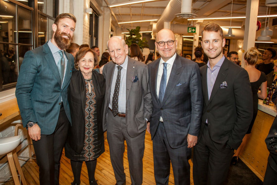 Harry Rosen at the FGI Awards, with his family. He was honoured with the FGI Fashion Visionary Award in late October 2016. Photo courtesy of FGI Toronto.